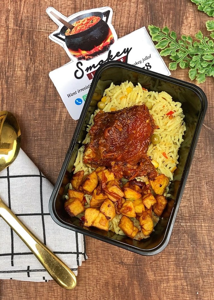 Basmati Fried Rice + Plaintain & Chicken