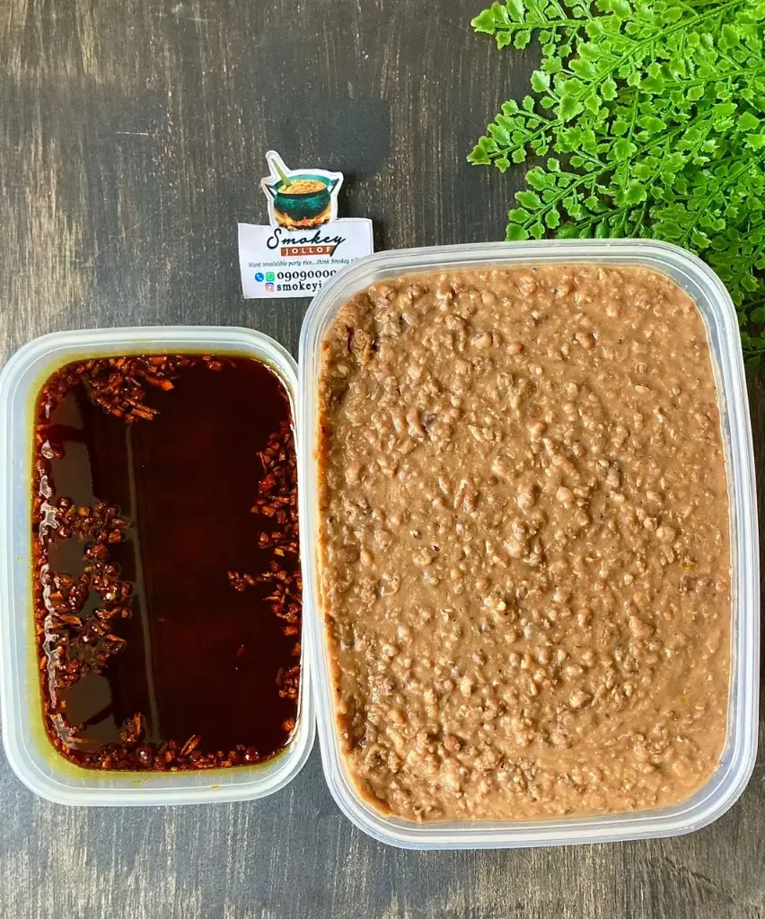 Ewa Agoyin & Agoyin Sauce In Bowls (2.5 Litres)